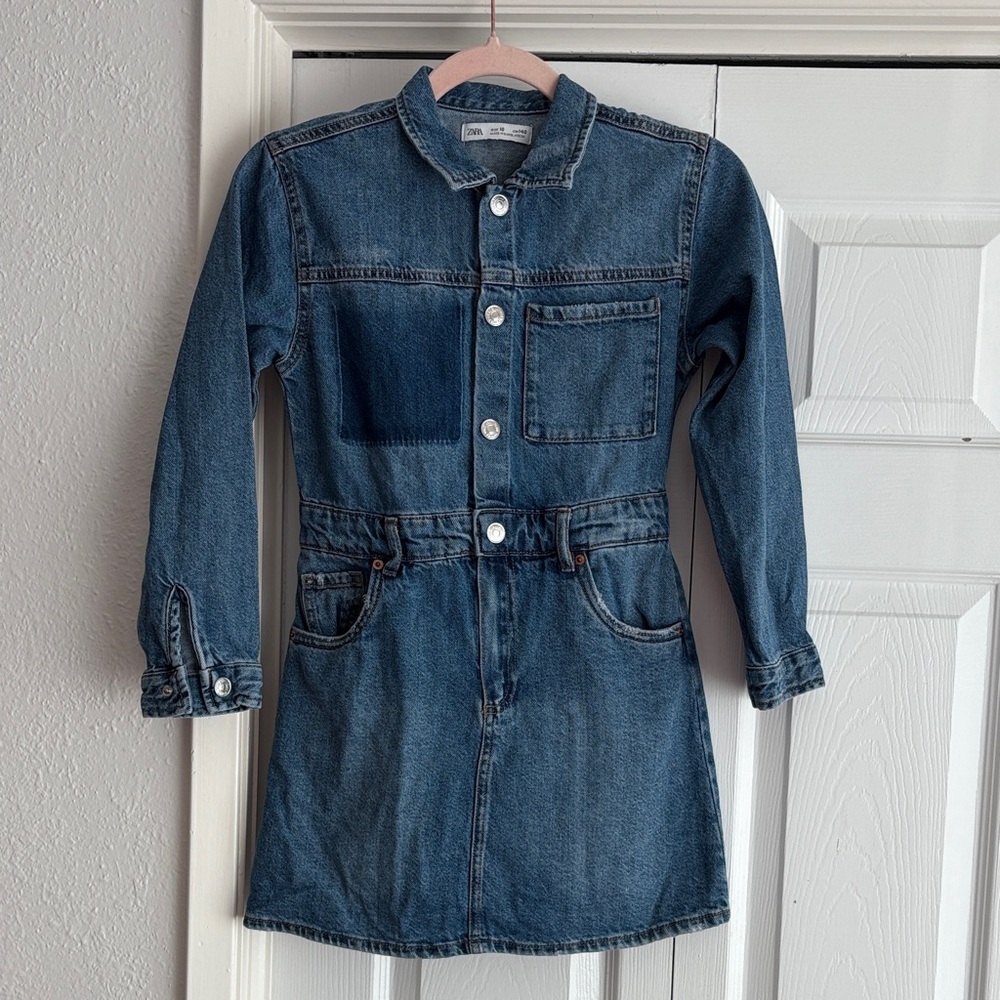 Zara Girls Blue Denim Jean Dress